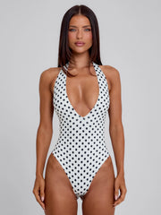 Ailina Bodysuit Black Polka Dot