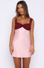 Can't Be Distracted Mini Dress Berry