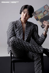 Dior Men's Fall/Winter Fashion Classic V Neck Single Breasted Jacquard Suit Jacket #79329