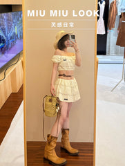 MiuMiu Cotton Triangle Cutout Top #386413