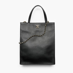 Chanel Small Shopping Bag In Calfskin With Gold-tone Hardware Black 2026 Haute Artisanat Collection Rectangular Briefcase Bags AS6452 #197509