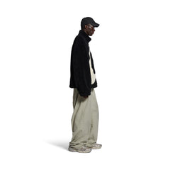 Balenciaga Men's 25FW LOOP SPORTS ICON Lambswool Zipper Jacket INFORMATION Diagonal Pockets Double-ended Zipper Closure Loop Artwork Inlay #332256