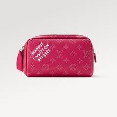 LOUIS VUITTON DOPP KIT Mini Toiletry Bag Monogram Heritage Canvas Zipper Mini Wallet Bag Bags #82262A