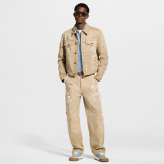 LOUIS VUITTON Embellished Denim Trucker Jacket #387214