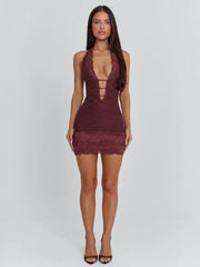 India Mini Dress Dark Mauve