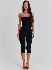 Victoria Capri Jumpsuit Black