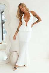 Moonlit Vibe Maxi Skirt White