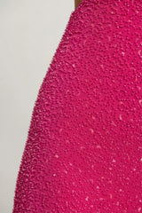 Embellished Cut Out Mini Dress In Fuschia