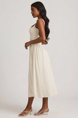 Modal A-Line Midaxi Dress In Ivory