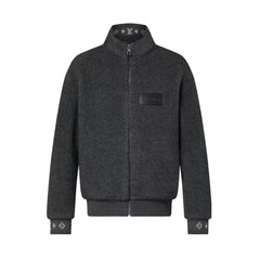 Louis Vuitton Men's Winter Fashion Casual High Neck Zipper Solid Color Fleece Jacket #79325
