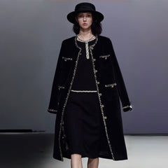 Chanel Solid Color Round Neck Single Breasted Jacket #333196