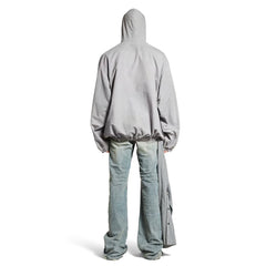 Balenciaga Solid Color Cotton Ripstop Zippered Hooded Long Sleeved Jacket Loose Fit #333080