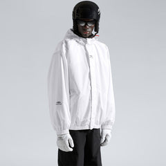 Balenciaga 3B SPORTS ICON SKI Men's Fall/Winter Fashion Solid-Color Hooded Zipper Windproof Ski Series Down Jacket #79555
