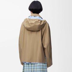 Loewe Women's Spring/Fall Fashion Classic Solid Color Lapel Zipper Logo Embroidered Waist Tapered Jacket #79355