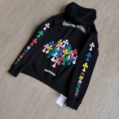 Chrome Hearts Classic 925 Silver Zipper Pull Colorful Zip Sweatshirt #333188
