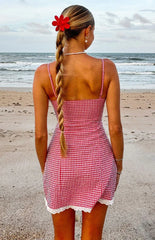 Cutie Pie Red Gingham Mini Dress
