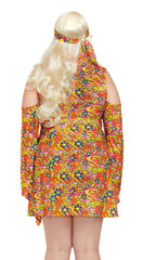 Plus Size Flower Power Hippie Costume - Image 2