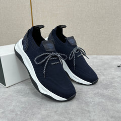 Berluti Shadow Men's Spring/Fall Fashion Casual Round Toe Lace-Up Flat Low Top Flyknit Sneakers Shoes #79358