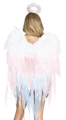 Angel Ombre Chiffon Wings And Halo Headband - Image 2