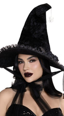 Dark Lolita Velvet Witch Hat - Image 1