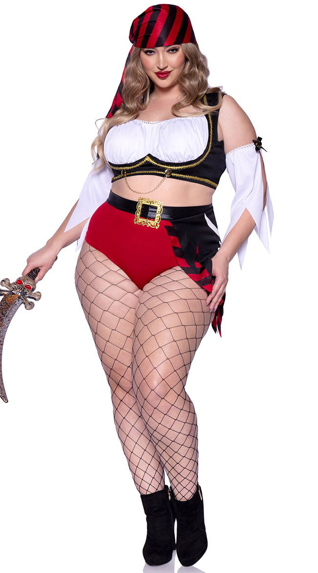 Plus Size Wicked Pirate Wench Costume - Image 1