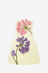 Roselle Appliqué Bustier Mini Dress - Agapanthus Print