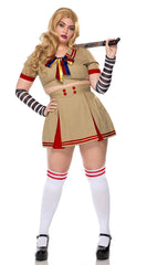 Plus Size ROBOTIC DOLL KILLER Costume - Image 1