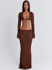 Siera Maxi Skirt Bronze