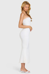 Modal Lace-Trim Midaxi Dress In Coconut