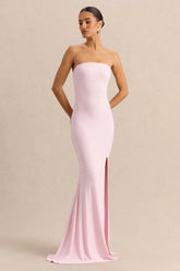 Melva | Light Pink Bandeau Maxi Dress