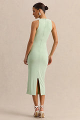 Mirana | Mint High-Neck Midi-Dress