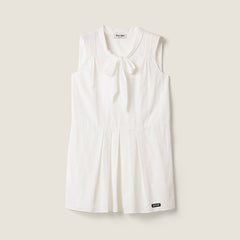 MiuMiu Slubbed Poplin Dress #386044
