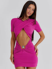 Jayne Mini Dress Fuchsia