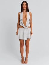 Esthae Mini Dress Grey Stripe