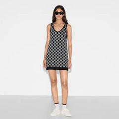 Gucci GG Wool Jacquard Mini Dress #386046