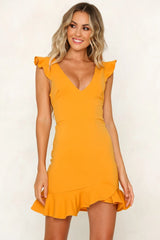 Take The Reigns Dress Mustard