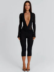 Giovana Capri Jumpsuit Black