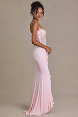 Embellished Lace Corset Gown In Blossom