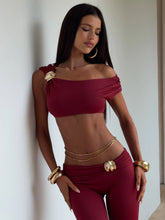 Atheena Crop Top Deep Red