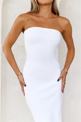 Hello Molly Style Made Simple Strapless Bandage Midi Dress White