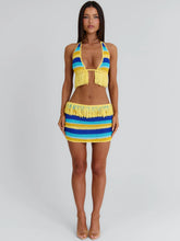 Juleah Crop Top Yellow Stripe