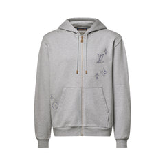 LOUIS VUITTON Embroidered Signature Zipped Hoodie and Shorts #387154