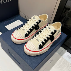 DIOR Dior Hooper Low-Top Sneaker Beige and Blue Dior Oblique Jacquard and Black Suede Calfskin #393809