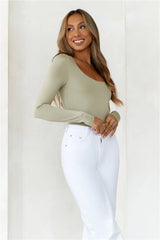 Base Second Skin Long Sleeve Bodysuit Sage