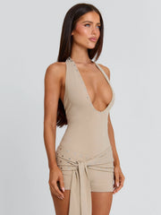 Traci Playsuit Stone