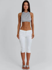 Ana Crop Top Silver