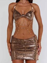 Kella Mini Dress Bronze