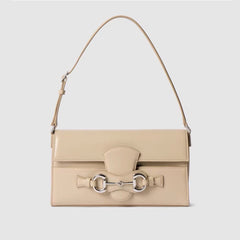 Gucci Primavera Series Clutch/shoulder Bag Horsebit Ristretto A Stylish And Elegant Horsebit-embellished Bag Adjustable Leather Shoulder Strap (18�2 Cm) Bags Bags #196586