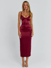 Hollie Midi Dress Burgundy