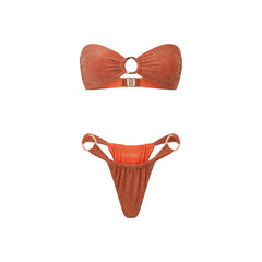 Denver Bikini Top Orange Shimmer
